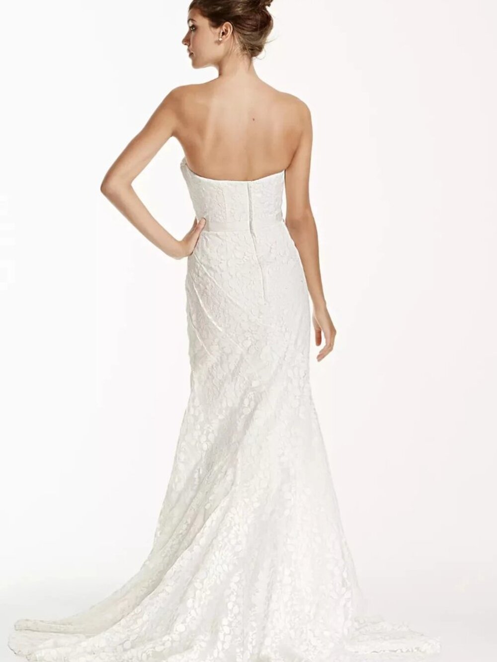 Galina Wedding Bridal Gowns Dress Strapless Size 4 - Picture 2 of 10